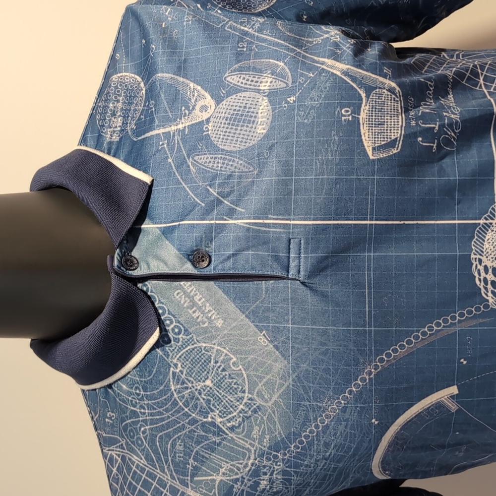 Golfino Blue Graphic Polo Shirt